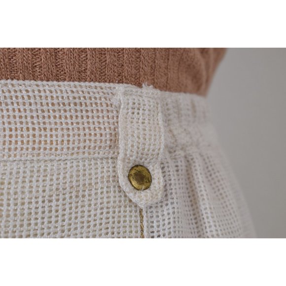 Vintage 90s Straight Lined Mesh Fabric Skirt | 22-24 waist - Picture 4 of 10